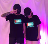 Battery Charging LED Sound Activated Tshirt